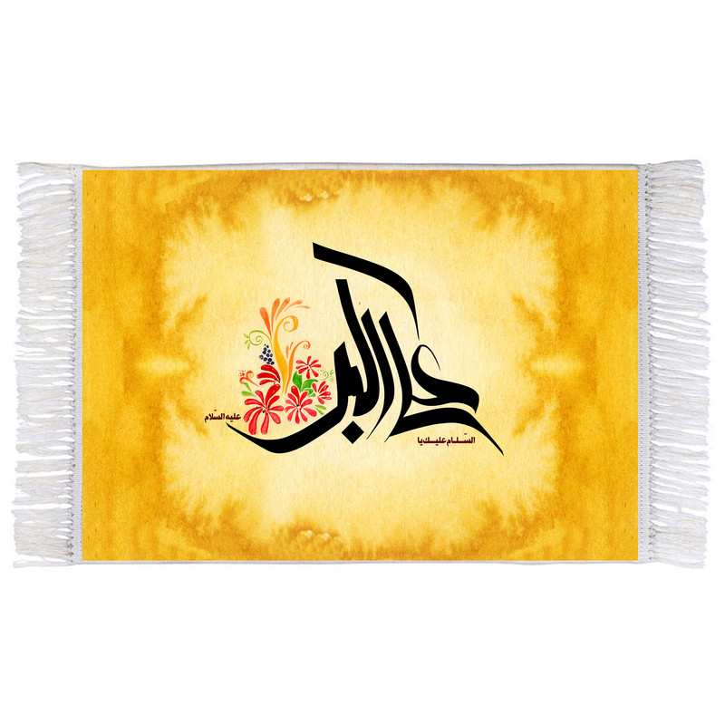 فرش ماشینی دیوارکوب اطلس آبی مدل علی اکبر کد T4689