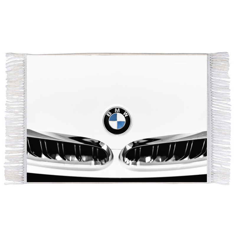 فرش ماشینی دیوارکوب اطلس آبی طرح ماشین BMW مدل T1034