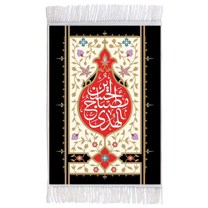 فرش ماشینی دیوارکوب اطلس آبی طرح حسین مصباح هدی مدل T2331