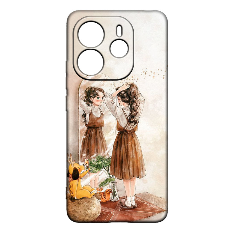 کاور طرح دخترانه کد 185 مناسب برای گوشی موبایل شیائومی Redmi Note 14 4G