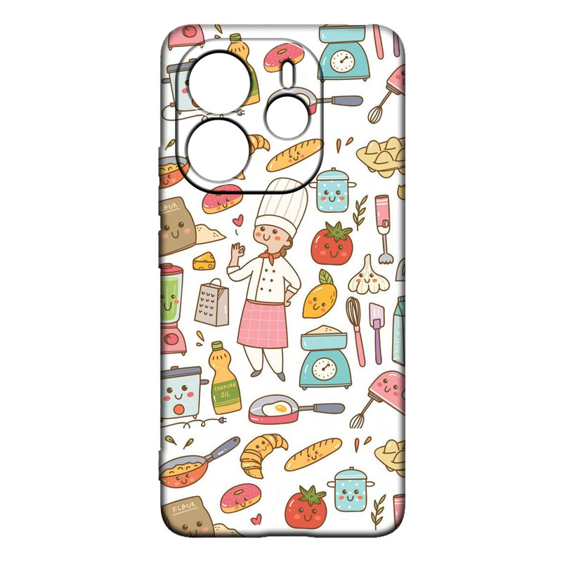 کاور طرح آشپز کد 23 مناسب برای گوشی موبایل شیائومی Redmi Note 14 4G