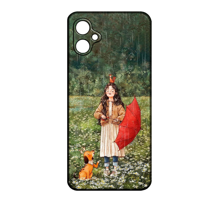کاور طرح دخترانه کد 196 مناسب برای گوشی موبایل سامسونگ Galaxy A04