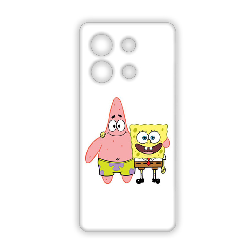 کاور مدل باب اسفنجی و پاتریک کد 190 مناسب برای گوشی موبایل شیائومی Redmi Note 13 4g