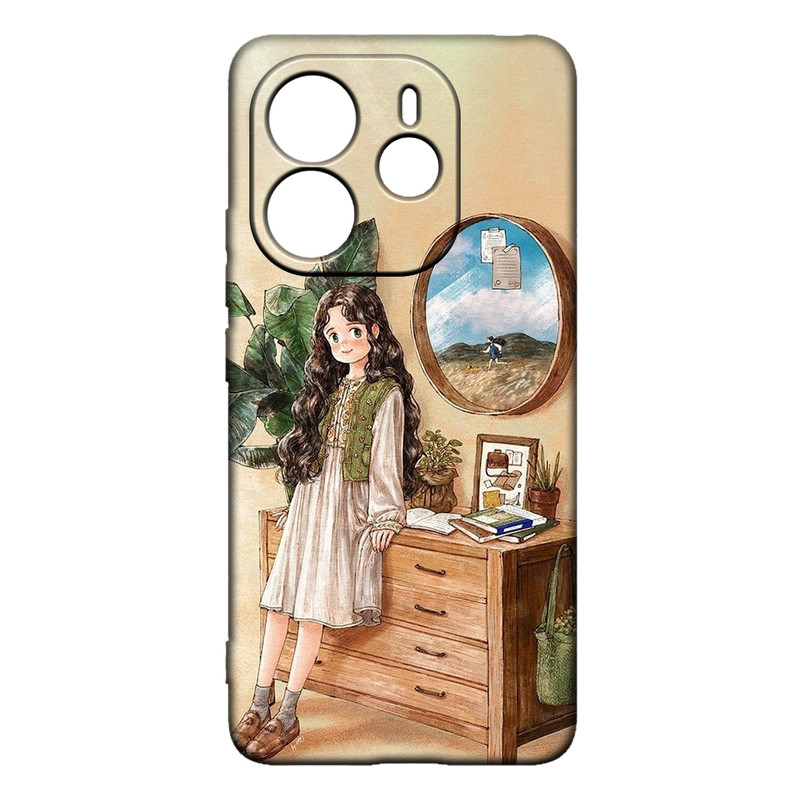کاور طرح دخترانه کد 182 مناسب برای گوشی موبایل شیائومی Redmi Note 14 4G