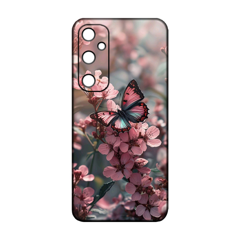 کاور مدل گل و پروانه کد 468 مناسب برای گوشی موبایل سامسونگ Galaxy A55