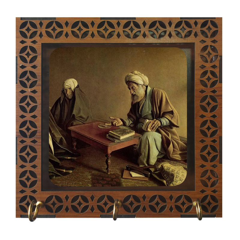 جا کلیدی مدل دیواری طرح نقاشی رمال از کمال الملک کد m3050