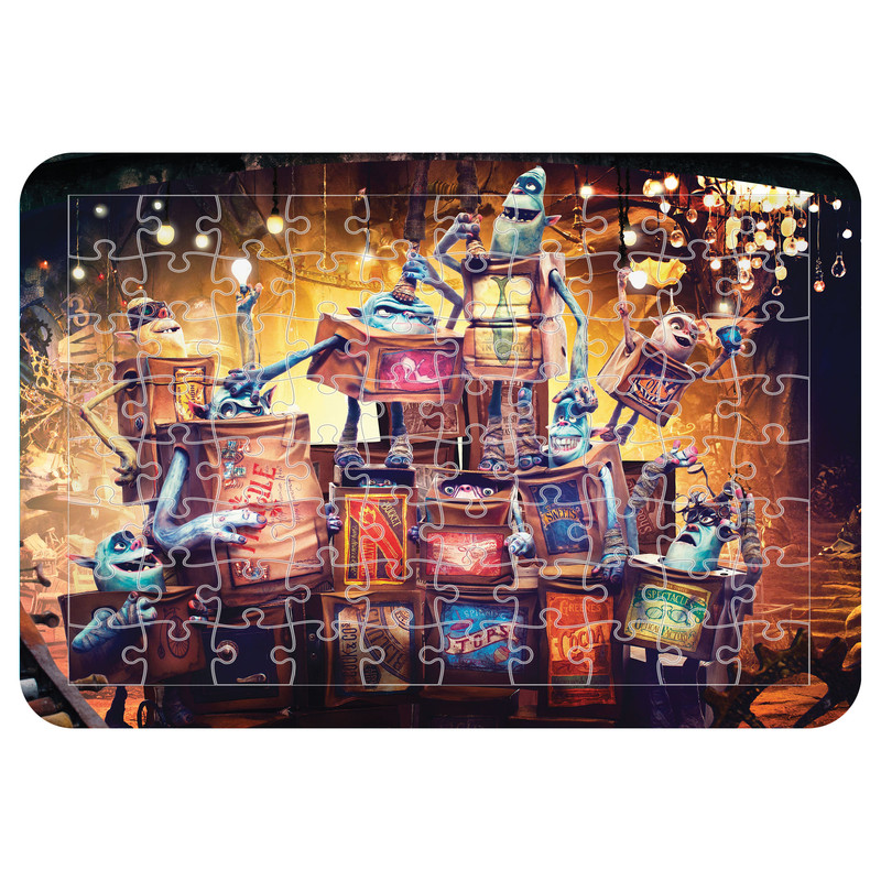 پازل 54 تکه اطلس آبی طرح کارتون جعبه ترول دسکتاپ مدل P1295
